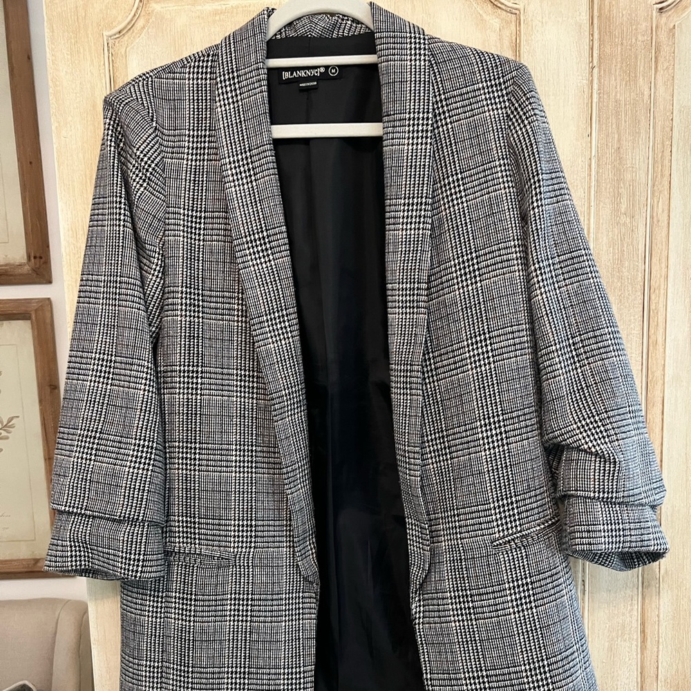 Blank NYC plaid jacket. Medium. Excellent condition